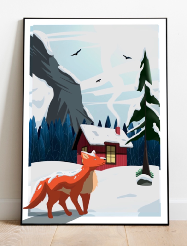 Illustration Forest & Fox
